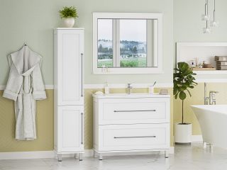 Зеркало Misty Марта 100см белый